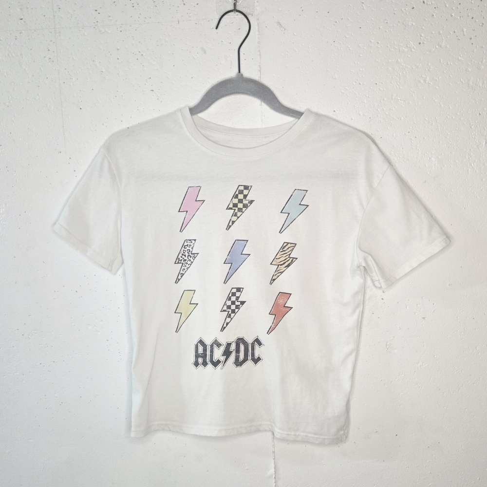 AC/DC Kids Lightning Bolt Tee - White